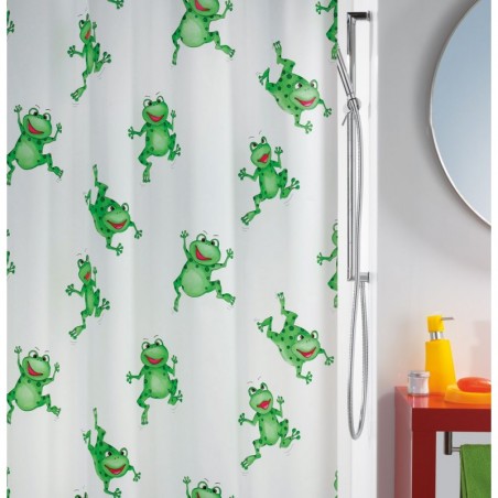 Rideaux Pvc Peva 180x200cm Frogtime Green, Is A Pvc Shower Curtain Safe